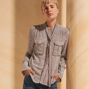 ME+EM Scallop Print Cargo Shirt + Tie NWT UK Size 10